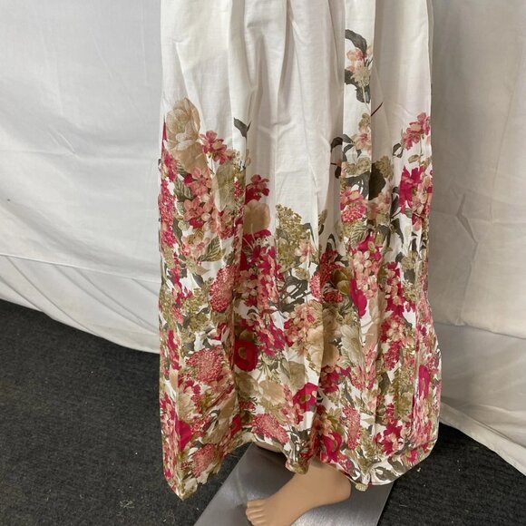 NEW MAEVE Women’s Sybil Poplin Floral Midi Skirt – Ivory/Multicolor – Size XS - Picture 6 of 11
